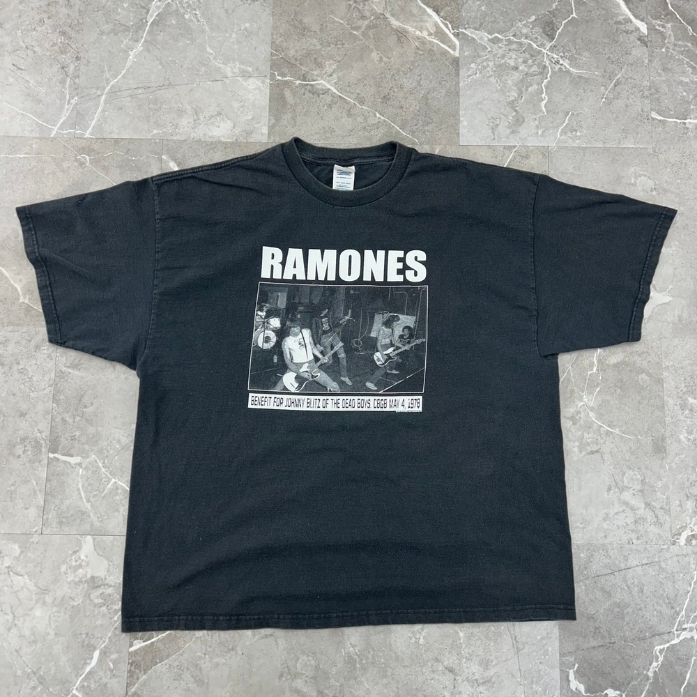 Vintage The Ramones Dead Boys Graphic Tour Tee Mens 2XL CBGB Johnny Blitz Shirt‎